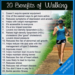 20 Benefits of walking